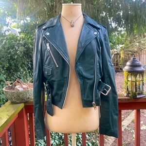 Smoky Blue Leather Jacket